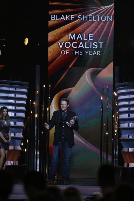 Blake Shelton is named Male Vocalist of the Year during "The 48th Annual CMA Awards." Photo: John Russell / CMA