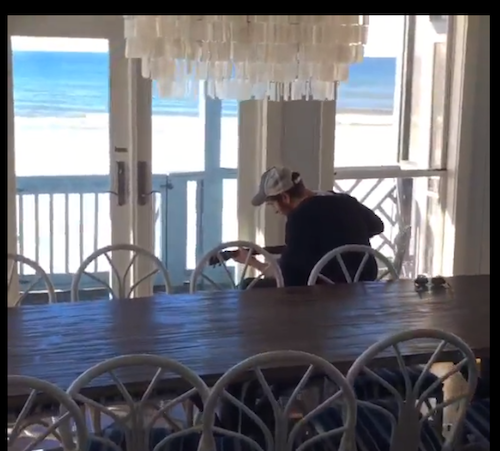 Brett Eldredge is at the beach. He posted a video on his Facebook page today.