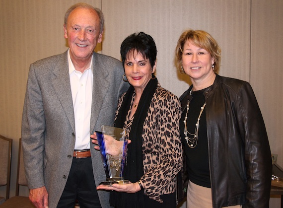 Pictured (L-R): Frank Bumstead, CMA Board President and Chairman of Flood, Bumstead, McCready & McCarthy; Kitty Moon Emery, former CMA Foundation Board Chairman; Sarah Trahern, CMA Chief Executive Officer. Photo: Christian Bottorff / CMA