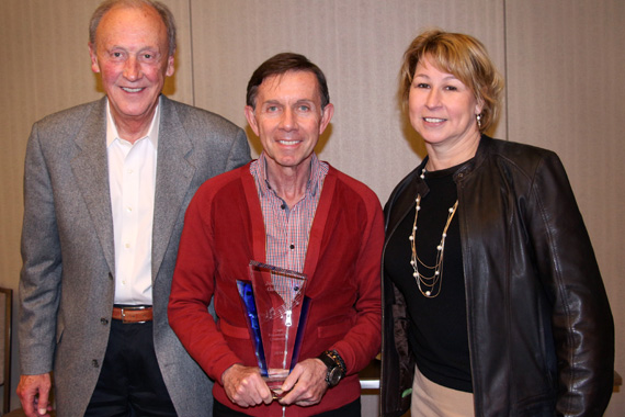 Pictured (L-R): Frank Bumstead, CMA Board President and Chairman of Flood, Bumstead, McCready & McCarthy; Joe Galante, CMA Foundation Board Chairman; Sarah Trahern, CMA Chief Executive Officer. Photo: Christian Bottorff / CMA