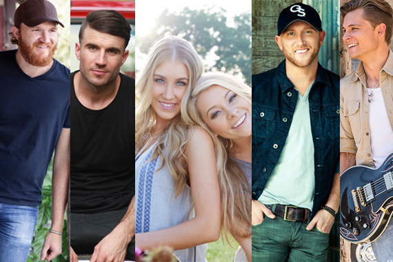 2015 CRS New Faces. Pictured (L-R): Eric Paslay, Sam Hunt, Maddie & Tae, Cole Swindell, Frankie Ballard.