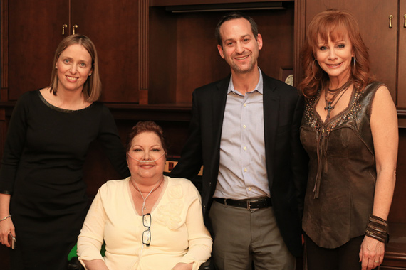 Pictured (L-R): Dr. Leora Horn, Dawn Sears, Dr. Pierre Massion, Reba McEntire. Photo: Bev Moser