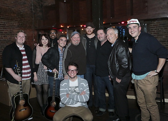 Pictured (L-R, back row): Kyle Crownover, Caitlin Spencer, Terrez Seiber, Collin Baxter, Odie Blackmon, Eric Paslay, Dylan Altman, MTSU Mass Communication Dean Ken Paulson, Nick Carpenter. (front): Zach Russell 