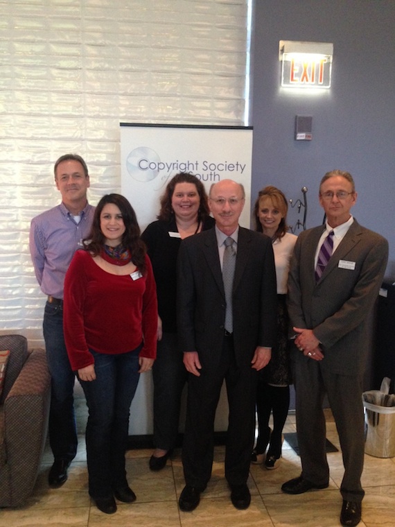 Pictured (L-R, front row): Denise Stevens, Treasurer of CSOS; Stan Soocher, Karl Braun, CSOS board member (back row)  John Barker, Chairman of CSOS, Jill Napier, Vice Chairman of CSOS, Kele Currier, Secretary of CSOS.  Photo:  Kathryn Graham 