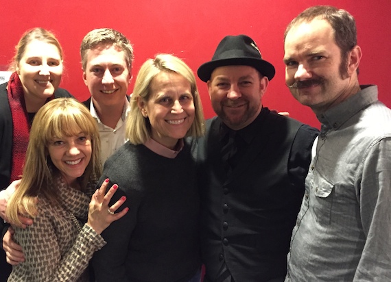 Pictured (L-R): Streamsound's Theresa Ford, Teddi Bonadies, Premiere Networks' Director/Country Programming Justin Cole, WMZQ/PD Meg Stevens, Kristian Bush and Brandon Bush. 