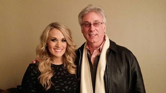 Pictured (L-R): Carrie Underwood and Cumulus Nashville's Charlie Cook