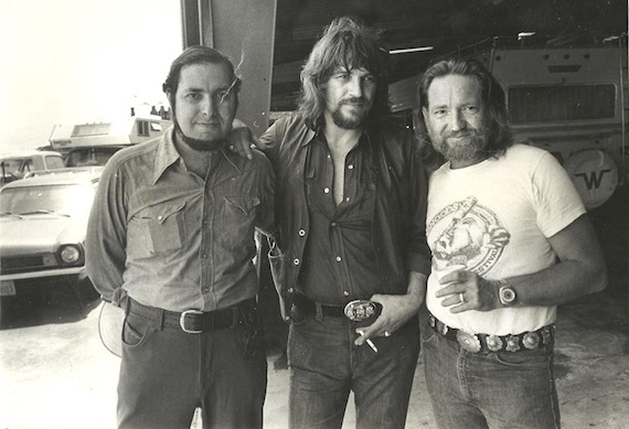 Pictured (L-R): Neil Reshen with clients Waylon Jennings and Willie Nelson.