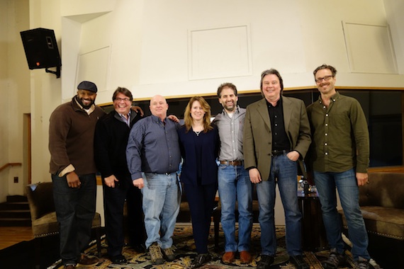 L-R: Shannon Sanders, Nashville P&E Wing Committee Co-Chair; panelist Joe DAmbrosio, talent management company head; Julian King, Nashville P&E Wing Committee Co-Chair; panelist and attorney Elizabeth Gregory; panelist Jay Frank, entrepreneur and author and Owner/CEO of DigSin; moderator Dan Daley; and Jeff Balding, President of The Recording Academy's Nashville Chapter Board of Governors. Photo courtesy of The Recording Academy.