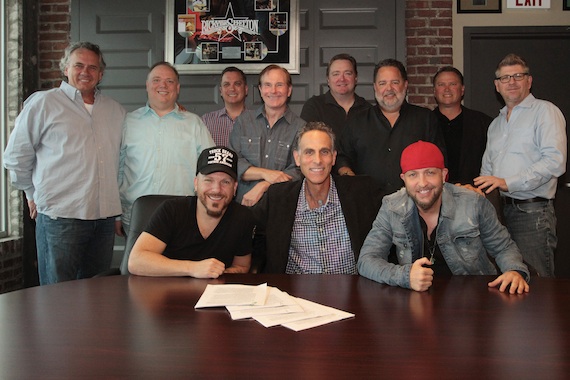 Pictured: (L-R, back row) Sony Red's Dewayne Brown, Webster PR's Kirt Webster, Paradigm's Brian Hill, Butch Waugh, Star Farm's Matt Corbin, Conway Ent. Group's Tony Conway, Paradigm's Bob Kinkead and Star Farm's Michael Powers. (L-R, front row): Chris Lucas, Reviver President/CEO David Ross, Preston Brust.  