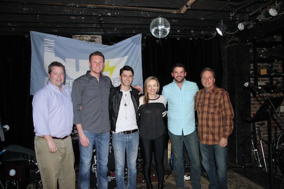 Pictured: BMIs Bradley Collins, BMI songwriters Josh Martin, Tristen Smith, Emma White and Matt Chase with BMIs Jody Williams. 