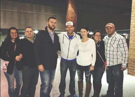 Bobby Bones with Military members and their guests