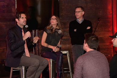 Pictured (L-R): Damon Whiteside (CMA SVP of Marketing and Strategic Partnerships); Vivien Lewit (YouTube Director of Music Partnerships); and Lance Podell (YouTube Next Lab Director and Global Head). Photo: Rick Diamond