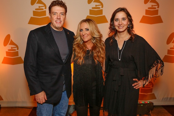 Pictured (L-R):  Frank Liddell, co-producer of the nominated Best Country Album The Way Im Livin, Lee Ann Womack, GRAMMY nominee for The Way Im Livin, and Alicia Warwick, Executive Director, The Recording Academy, Nashville Chapter.  