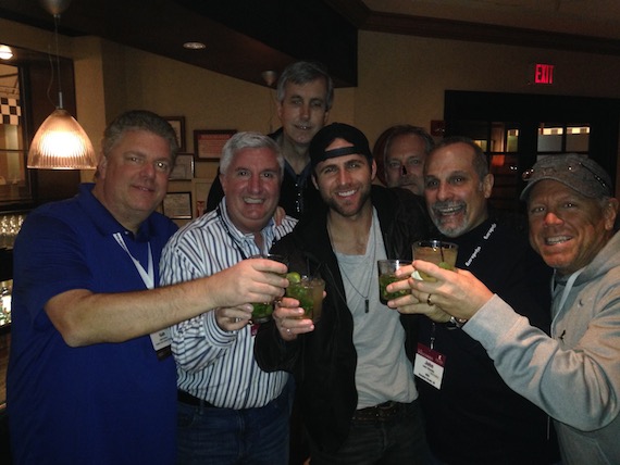 Pictured (L-R): At the St. Jude Radio Seminar. Keith Kaufmann, Dave Paulus/GM-WGH,Mike Rogers/ Curb-National Canaan, Craig Campbell/ Campbell Entertainment, John Shomby/OM-WGH, and Jack Christopher/Mercury