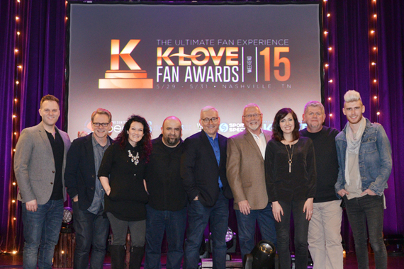 Pictured (L-R): Matthew West, Steven Curtis Chapman, Plumb, John Sanders (Co-Creator and Producer), Jon Klein (TAPP Co-Founder and CEO), Mike Novak (K-LOVE President and CEO), Francesca Battistelli, David Pierce (K-LOVE CCO) and Colton Dixon. Photo: Aaron Crisler