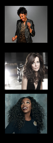 Pictured (from top): Gladys Knight, Martina McBride, Estelle