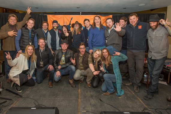 Pictured: David Preston (BMI); Dusty Miller (Suntrust); Joe D'Angelo (HD Radio); Matt Lopez(Due West); Sonia Leigh (BMI writer); Dean Dillon, Bryan Bolton (Suntrust); Colin Lake (BMI writer); Mason Hunter, Steve Newberry (BMI Board MEmber); Storme Warren (Host, and Headline Country Radio Personality); Bottom row: Leslie Roberts (BMI); Earl Simmons (Suntrust); Brad and Tim of Due West; Brooke Eden; Mary Loving (BMI) 