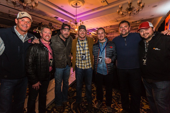 Pictured (L-R): Mark Mason (BMI), Earl Simmons (SunTrust), Lee Brice (Curb Records), Bryan Bolton (SunTrust), Dustin Miller (SunTrust), Storme Warren (MC for the event and Host of Sirius XM "The Highway"  & GAC's "Headline Country"), Mason Hunter (BMI) 