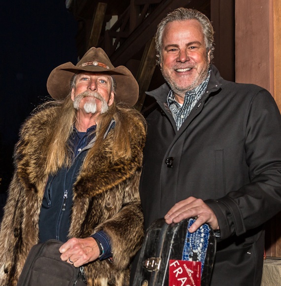 Pictured (L-R): Festival host and 2013 BMI Country Icon Dean Dillon poses with fellow BMI songwriter Robert Earl Keen after a performance. 