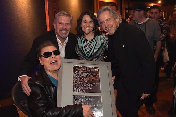 Ronnie Milsap with Black River Entertainment's Gordon Kerr, Dawn Delvo, and Burt Stein. Photo: Getty Images