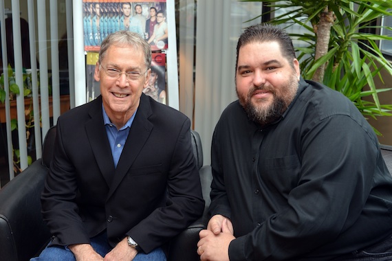 Pictured (L-R): Kelly and SESACs Tim Fink. Photo: Peyton Hoge