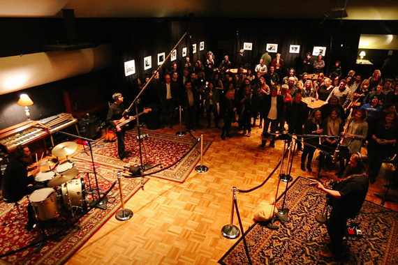 Chris Stapleton records new version of Sometimes I Cry live-to-tape in front of guests at RCA Studio A  on January 22, 2015.