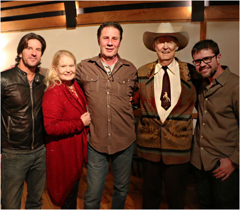 Pictured (L-R): NSAI Board Legislative Chair Brett James, Lynn Anderson, Bart Herbison, Casey Anderson, NSAI Board President Lee Thomas Miller 