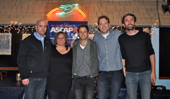 Pictured (L-R): ASCAP's Robert Filhart, Marla Cannon-Goodman, Aaron Eshuis, Matt Jenkins and Josh Jenkins. Photo: ASCAP's Alison Toczylowski. 