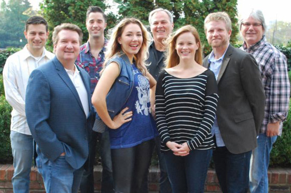 Pictured (L-R) Back: BMG's Daniel Lee (Senior Director, Creative) and Kevin Lane (Creative Director); Clay Myers (Big Stage Music); BMG's Chris Oglesby (VP, Creative); FrontTrey Turner (Big Stage Music); Alina Smith, BMG's Sara Knabe (Senior Director, Creative) and Kos Weaver (Executive Vice President).