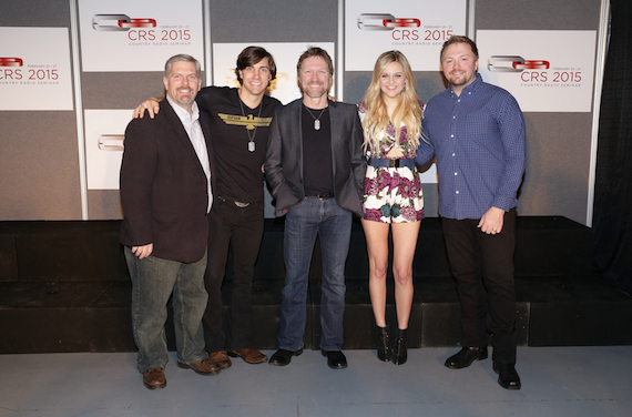 Pictured (L-R): Black River Entertainment's Gordon Kerr, John King, Craig Morgan, Kelsea Ballerini, and Josh Osborne.