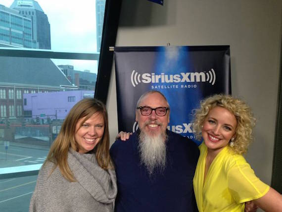 Pictured (L-R):  Lesly Simon (VP, Arista Nashville), John Marks (SiriusXM), and Cam. 