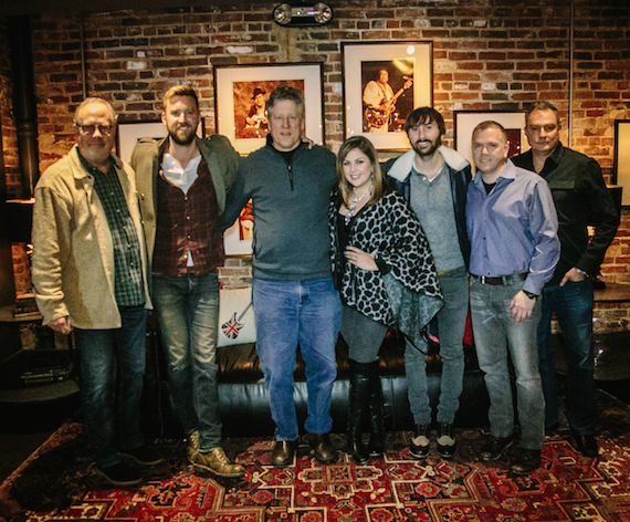 Pictured (L-R): Mike Dungan (UMG), Charles Kelley, John Huie (CAA), Hillary Scott, Dave Haywood, Daniel Miller (Fusion Music), Ed Green (Red Light Management). 