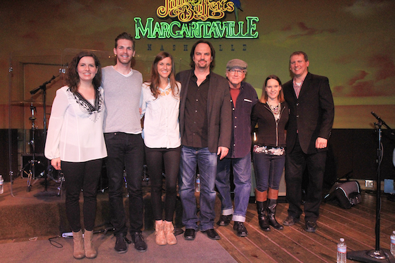 Pictured (L-R): MusicRow staffers Sarah Skates, Eric T. Parker, Kelsey Grady, MR Owner/Publisher Sherod Robertson, Robert K. Oermann, Jessica Nicholson and Troy Stephenson.