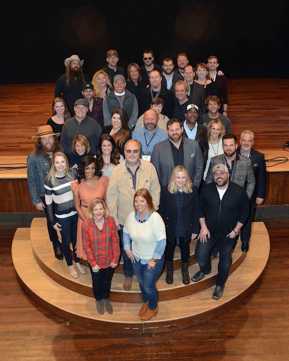 UMG Nashville artists and executives on the Ryman stage during CRS.