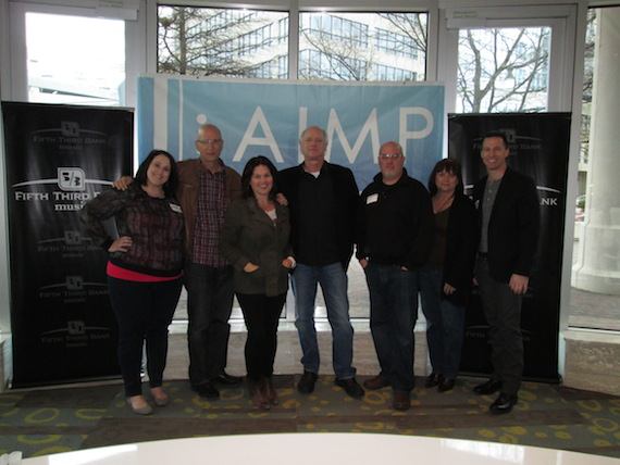 ​Pictured (L-R): ​Kari Barnhart (Fifth Third Bank), David Ross, Carla Wallace (Big Yellow Dog), Kerry O'Neil (Big Yellow Dog), Marc Driskill (Sea Gayle/AIMP Ex. Dir), Denise Nichols (The Primacy Firm/AIMP Secretary), Brad Peterson (Fifth Third Bank). Photo: Misha Tristan