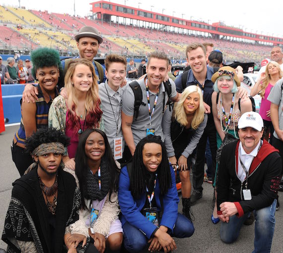 Scott Borchetta with American Idol contestants at Fontana. Photo: BMLG