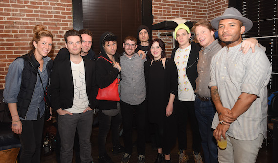 Pictured (L-R): BMIs Penny Gattis, Future Unlimiteds Matt McCord, Jim OShea and David Miller, The Agency Groups Justin Bridgewater, Future Unlimiteds Samuel DAmelio, BMIs Brooke Ivey, Future Unlimiteds Gabe Pigg, BMIs Clay Bradley and BMI writer Chancellor Warhol. 