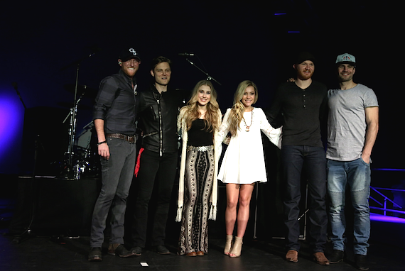 Pictured (L-R): Cole Swindell, Frankie Ballard, Maddie & Tae, Eric Paslay, and Sam Hunt. Photo: AristoPR 