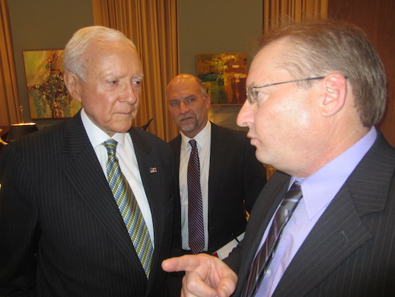 NSAI Legislative Co-Chair, songwriter Roger Brown and Senator Orrin Hatch (UT).