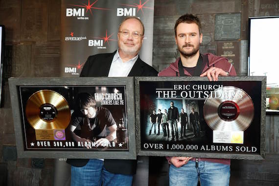 Pictured (L-R): Universal Music Group Nashville's Mike Dungan and singer-songwriter-artist Eric Church