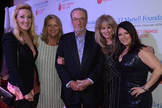 Ree Guyer Buchanan, T.J. Martell Foundation's Tinti Moffat, Jimmy Bowen, T.J. Martell Foundation's Laura Heatherly, and Danielle Bouharoun attend the T.J. Martell Foundation's 7th Annual Nashville Honors Gala