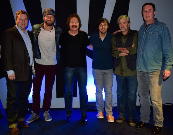 Pictured (L-R): BMI Sr. Director Bradley Collins, Casey James, Tom Johnston, Charlie Worsham, John Cowan and NSAI Executive Director Bart Herbison 