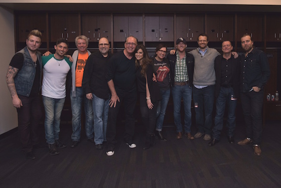  Pictured left to right: Mike Gossin (Gloriana), Michael Ray, Brian Thomas (Corporate PD and PD of Country WNSH), Kevin Herring (SVP, Promotion), John Esposito (President & CEO, WMN), Rachel Reinert (Gloriana), Diane Monk Harrison (NE/MW Regional Manager, WEA), Cole Swindell, Chad Schultz (National Dir., Radio & Interactive Marketing),John Kilgo (VP of Label Relations, Cumulus Media), Tom Gossin (Gloriana).