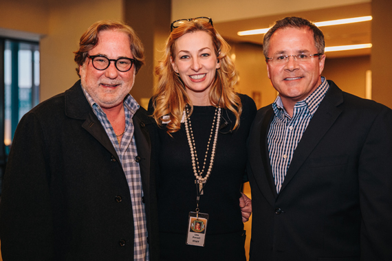 Pictured (L-R): CAAs Rod Essig, CMHoF's Lisa Purcell, and the Grand Ole Oprys Pete Fisher. Photo: CK Photo