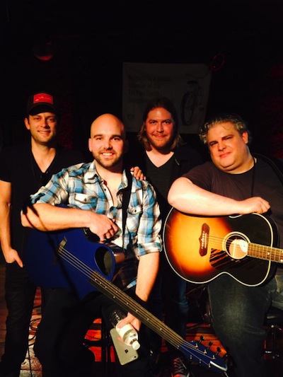  (l. to r.): Aaron Eshuis, Johnny Bulford, Chris Gelbuda and Jason Matthews at BB King's Blues Club early show. Credit: Preshias Harris