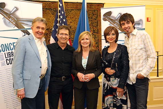 Pictured (L-R): Bill Anderson, Mac Davis, U.S. Rep. Marsha Blackburn (R-TN), Pam Tillis, and Mo Pitney