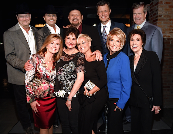 Pictured (L-R): Marsha Blackburn, Nancy Jones, Lorrie Morgan, Jeannie Seely, Jan Howard, Tracy Lawrence, John Rich, Moe Bandy, Bill Cody, Karl Dean.