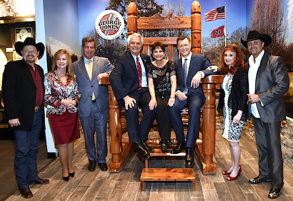 Pictured (L-R): Moe Bandy, U.S. Rep Marsha Blackburn, Nashville Mayor Karl Dean, Tennessee Lt. Gov Ron Ramsey, Nancy Jones, WSM-AM Host Bill Cody, Naomi Judd, John Rich.