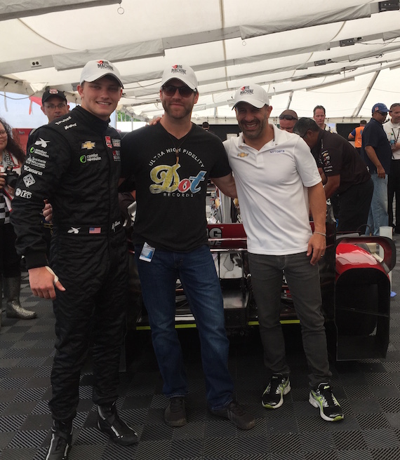 Pictured (L-R): Sage Karam, Drake White, Tony Kanaan 