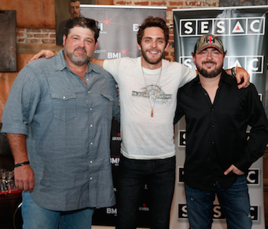 Pictured (L-R): Larry McCoy, Thomas Rhett, Bart Butler. 